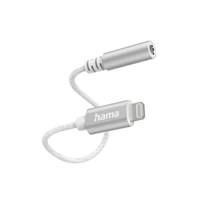 Hama MFi audio adaptér Lightning na jack 3,5 mm pre Apple, aktívny, alu