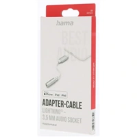 Hama MFi audio adaptér Lightning na jack 3,5 mm pre Apple, aktívny, alu