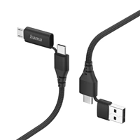 Hama USB kábel 4v1: USB-C, USB-A - USB-C, micro-USB, 1,5 m