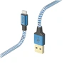 Hama MFi USB kábel Reflective pre Apple, USB-A Lightning 1,5 m, modrý