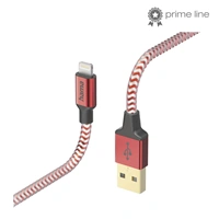 Hama MFi USB kábel Reflective pre Apple, USB-A Lightning 1,5 m, červený