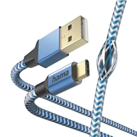 Hama kábel Reflective USB-C 2.0 typ A-C 1,5 m, modrý