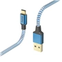 Hama kábel Reflective USB-C 2.0 typ A-C 1,5 m, modrý