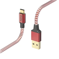 Hama kábel Reflective USB-C 2.0 typ A-C 1,5 m, červená