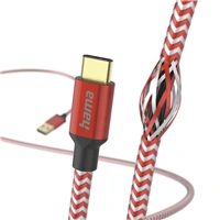 Hama kábel Reflective USB-C 2.0 typ A-C 1,5 m, červená