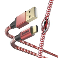 Hama kábel Reflective USB-C 2.0 typ A-C 1,5 m, červená