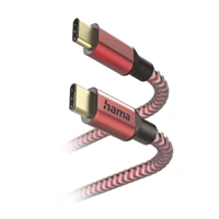 Hama kábel Reflective USB-C 2.0 typ C-C 1,5 m, červený