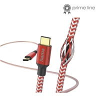 Hama kábel Reflective USB-C 2.0 typ C-C 1,5 m, červený