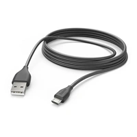 Hama kábel micro USB, 3 m, čierny