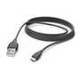 Hama kábel micro USB, 3 m, čierny