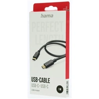 Hama kábel USB-C 2.0 typ C-C 1 m, čierny