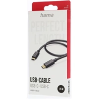 Hama kábel USB-C 2.0 typ C-C 1,5 m, čierny