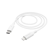 Hama MFi USB-C Lightning kábel pre Apple, 1 m, biely