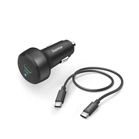 Hama set: rýchla USB nabíjačka do vozidla USB-C PD/QC 25 W + kábel USB C-C 1 m