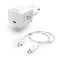 Hama set: rýchla USB nabíjačka USB-C PD 20 W + kábel USB-C Lightning 1 m