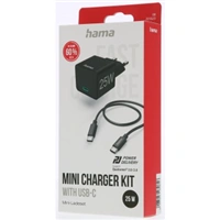 Hama set: rýchla USB nabíjačka USB-C PD/QC 25 W + kábel USB C-C 1,5 m