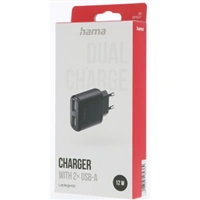 Hama USB nabíjačka, 2x USB-A, 12 W (2,4 A)