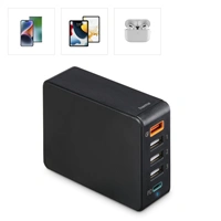 Hama rýchla stolná USB nabíjačka, 4x USB-A, 1x USB-C, PD/QC, 51 W, 1,2 m