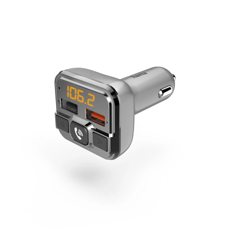 Hama Bluetooth FM transmitter pre autorádio, 2x USB port, mSD