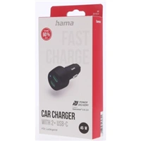Hama rýchla USB nabíjačka do vozidla, 2x USB-C PD/QC, 45 W