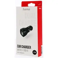 Hama USB nabíjačka do vozidla, 2x USB-A, 12 W