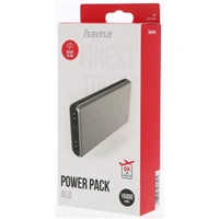 Hama ALU15HD, powerbanka, 15000 mAh, 3 vstupy: 1x USB-C, 2x USB-A, hlinkov prevedenie, strieborn