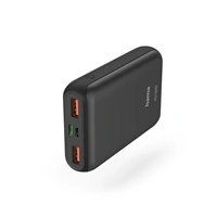 Hama PD10-HD powerbanka, 10000 mAh, 3 výstupy: 1x USB-C, 2x USB-A, PD, Qualcomm, max. 18 W/3 A