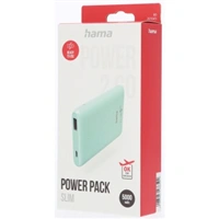 Hama SLIM 5HD, powerbanka, 5000 mAh, 1 A, vstup: USB-A, zelen