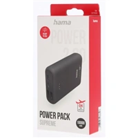 Hama Supreme 10HD, powerbanka, 10000 mAh, 3 A, 3 vstupy: 1x USB-C, 2x USB-A