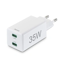 Hama rýchla USB nabíjačka, 2x USB-C PD/QC, 35 W