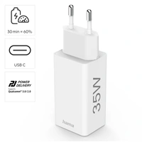 Hama rýchla USB nabíjačka, 2x USB-C PD/QC, 35 W