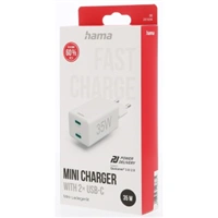 Hama rýchla USB nabíjačka, 2x USB-C PD/QC, 35 W