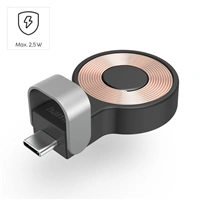 Hama MFi bezdrôtová magnetická nabíjačka pre Apple Watch, USB-C, kompaktná, čierna/biela