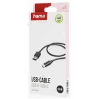 Hama kábel USB-C 2.0 typ A-C 0,5 m, čierny