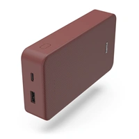 Hama Colour 20, powerbanka 20000 mAh, 3 A, výstup: USB-C, USB-A, červená