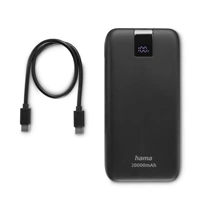 Hama PD 20 powerbanka, 20000 mAh, 3 výstupy: 2x USB-C, 1x USB-A, LED displej, PD, Qualcomm