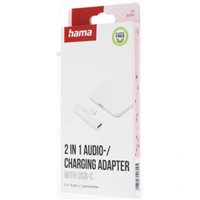 Hama audio adaptér USB-C na jack 3,5 mm, aktívny, USB-C napájanie