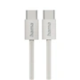 Hama USB-C 2.0 kábel Fabric, 1 m, opletený, béžový