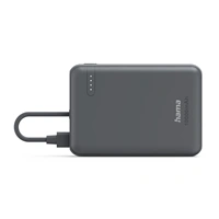 Hama Travel, powerbanka 10000 mAh, 3 A, výstup: 2x USB-C, s integrovaným káblom