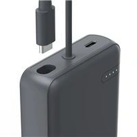 Hama Travel, powerbanka 10000 mAh, 3 A, výstup: 2x USB-C, s integrovaným káblom