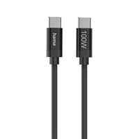 Hama USB-C 2.0 kábel Fabric, 1,5 m, 100 W, opletený