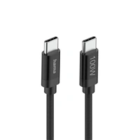 Hama USB-C 2.0 kábel Fabric, 1,5 m, 100 W, opletený