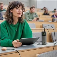 Hama High Power 65 W, powerbanka, 20000 mAh, 2x USB-C, 1x USB-A, PD, QC, displej