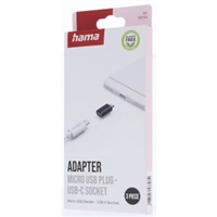 Hama redukcia micro USB na USB-C, kompaktná, 3 ks