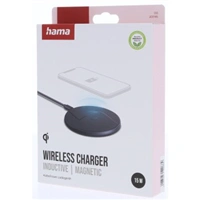 Hama bezdrôtová nabíjačka Qi 15 W, čierna