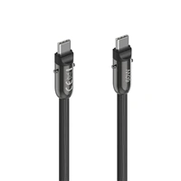 Hama USB-C kábel a šnúrka na mobil 2v1, dĺžka 1,2 m, farba čierna