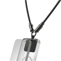 Hama USB-C kábel a šnúrka na mobil 2v1, dĺžka 1,2 m, farba čierna
