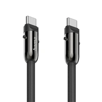 Hama USB-C kábel a šnúrka na mobil 2v1, dĺžka 1,2 m, farba čierna