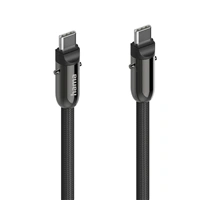 Hama USB-C kábel a šnúrka na mobil 2v1, dĺžka 1,2 m, farba čierna