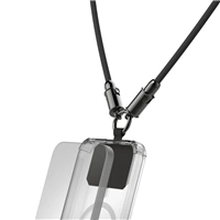 Hama USB-C kábel a šnúrka na mobil 2v1, dĺžka 1,2 m, farba čierna